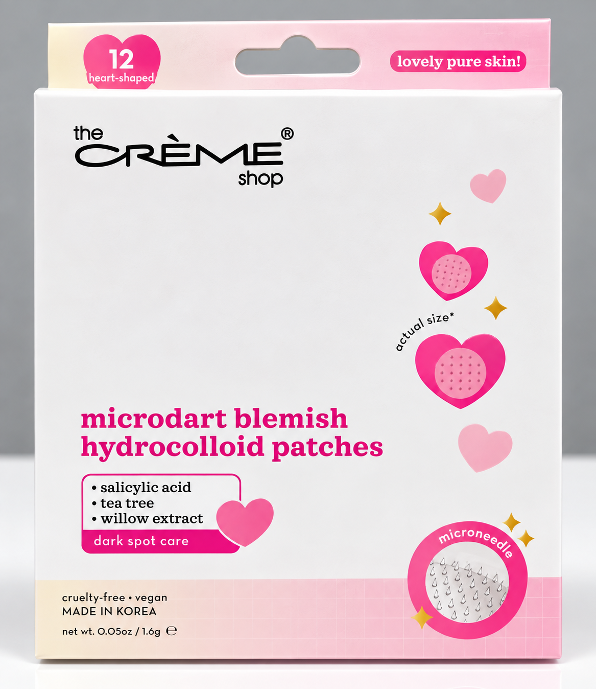 The Crème Shop Microdart Blemish Hydrocolloid Patches – 12 Count