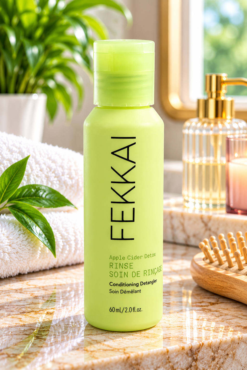 Fekkai Apple Cider Detox Rinse – Conditioning Detangler – 2.0 oz. Travel Size