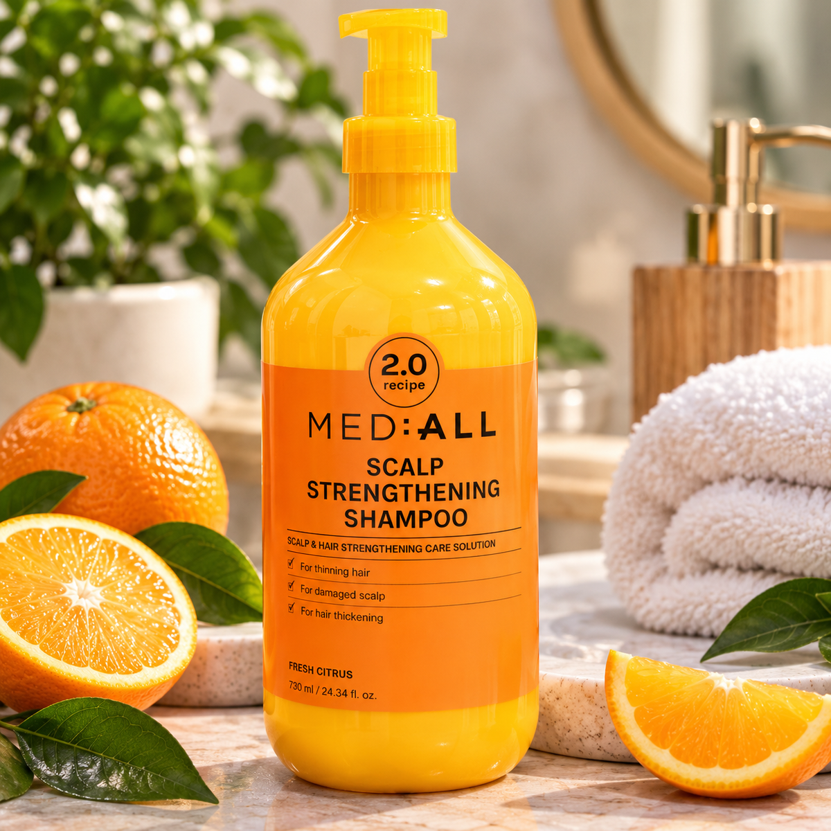 MED:ALL Scalp Strengthening Shampoo – Fresh Citrus – 730 mL