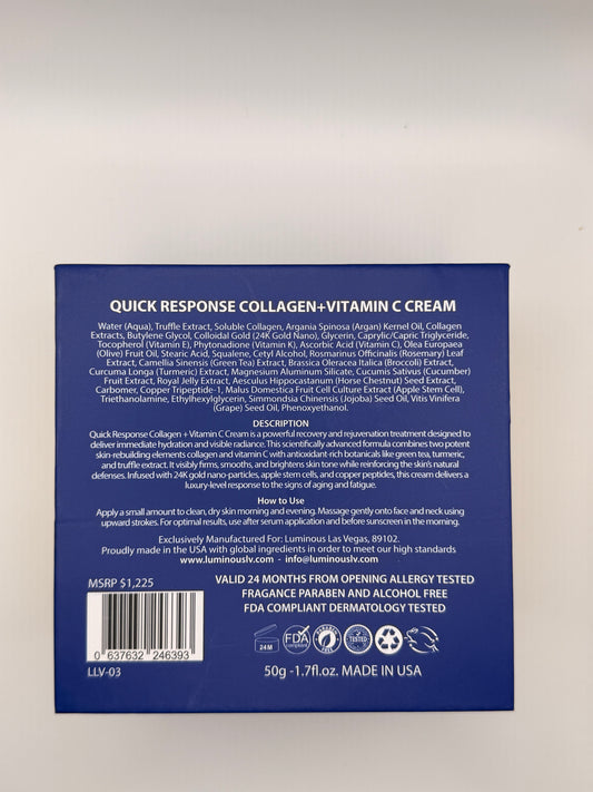 LuminousLV Quick Response Collagen + Vitamin C Cream