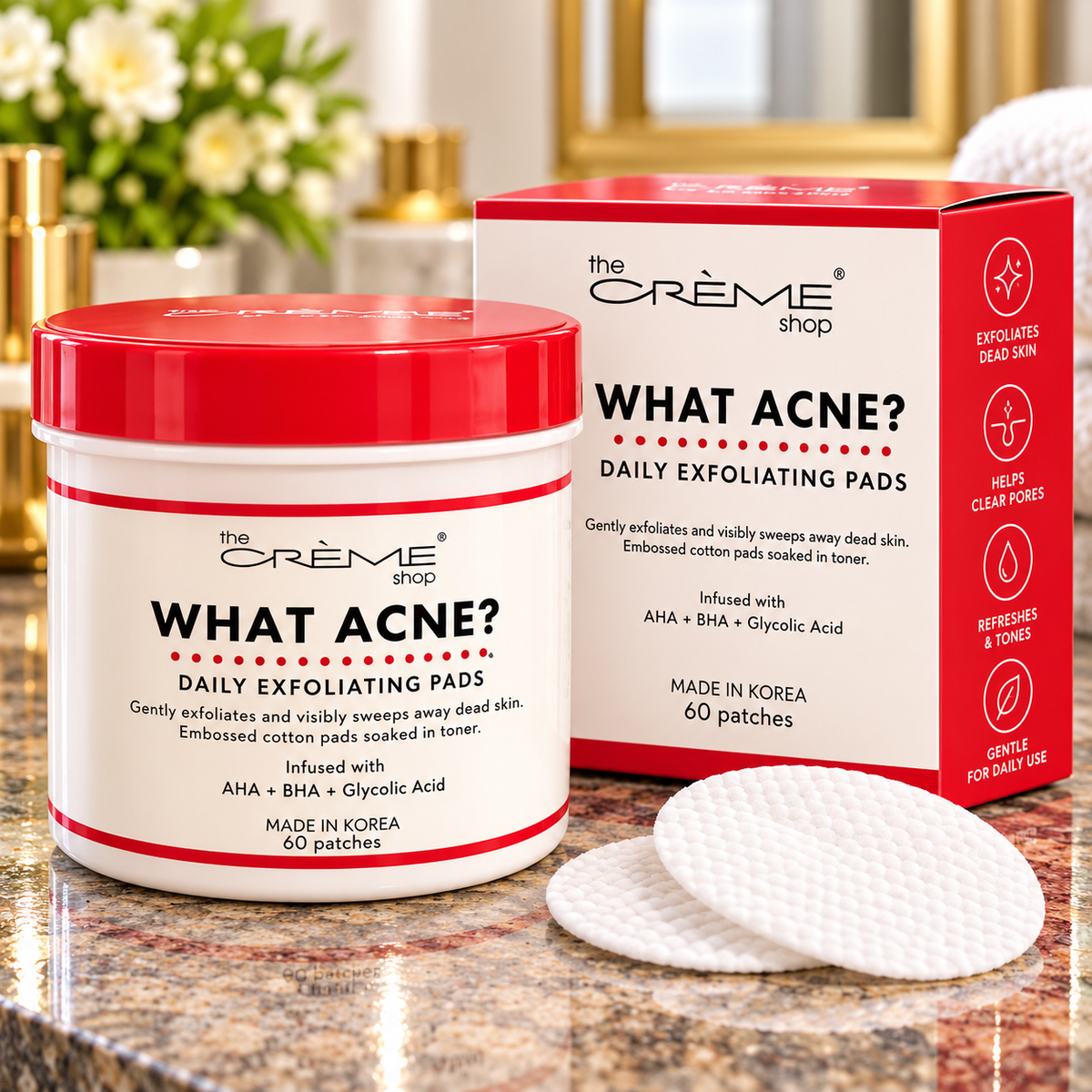 The Crème Shop What Acne? Daily Exfoliating Pads