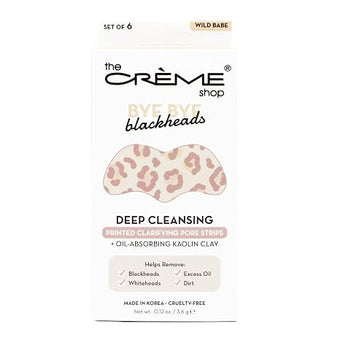The Crème Shop Bye Bye Blackhead Nose Strips - Wild Babe - 6 Count