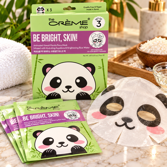The Créme Shop Animated Kawaii Panda Face Mask - BOX of 3 Masks