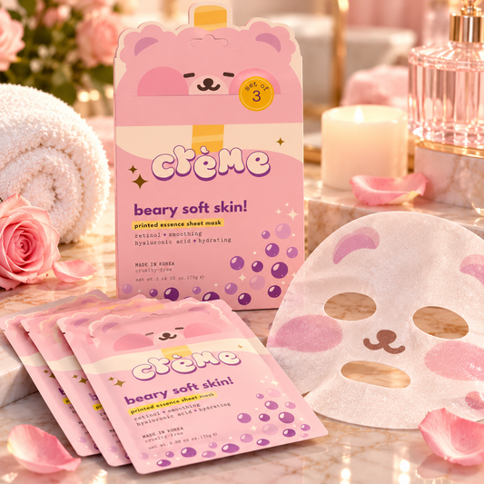 The Crème Shop Boba Bears Beary Soft Skin! Printed Essence Sheet Mask