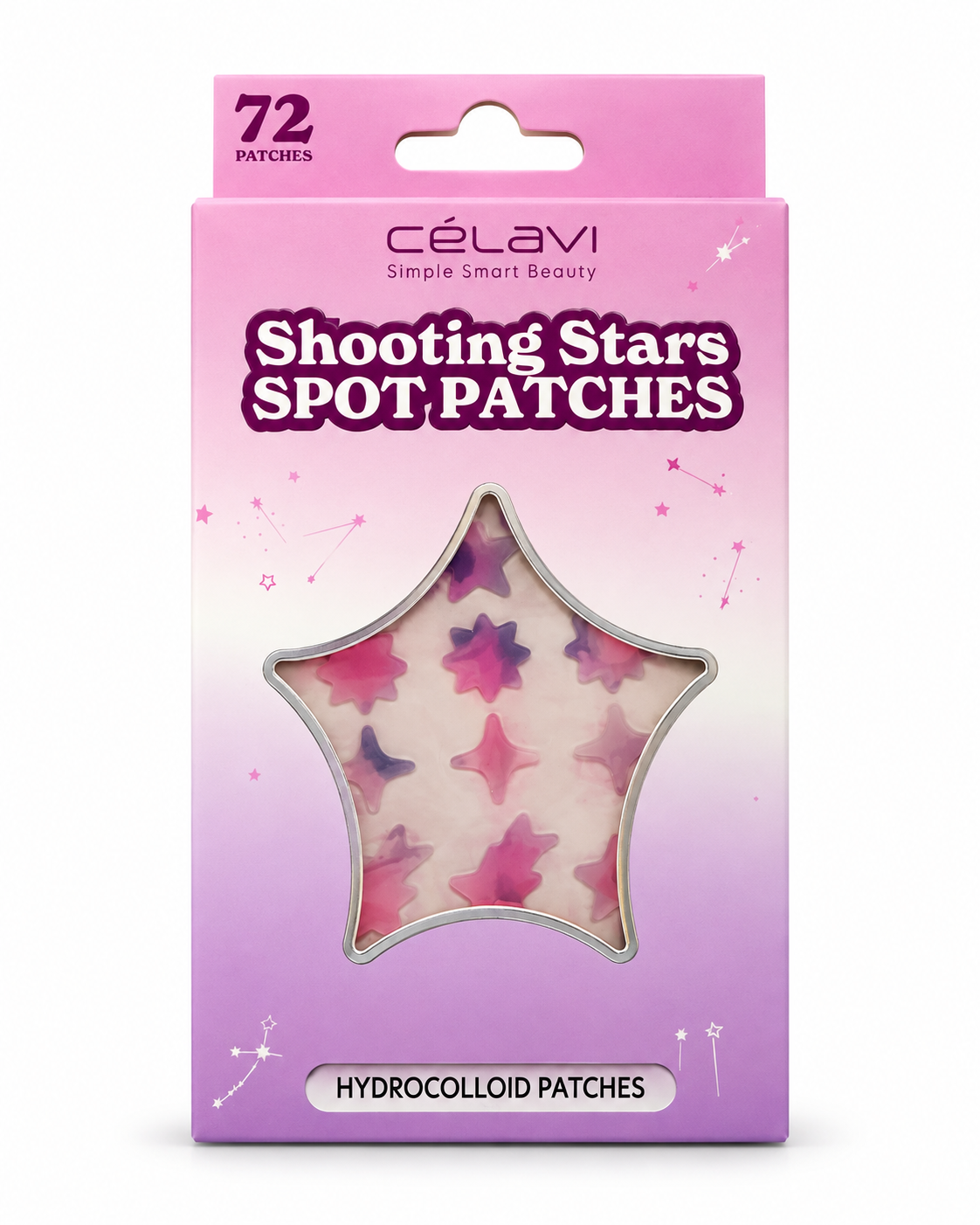 Célavi Shooting Stars Hydrocolloid Spot Patches – 72 Count