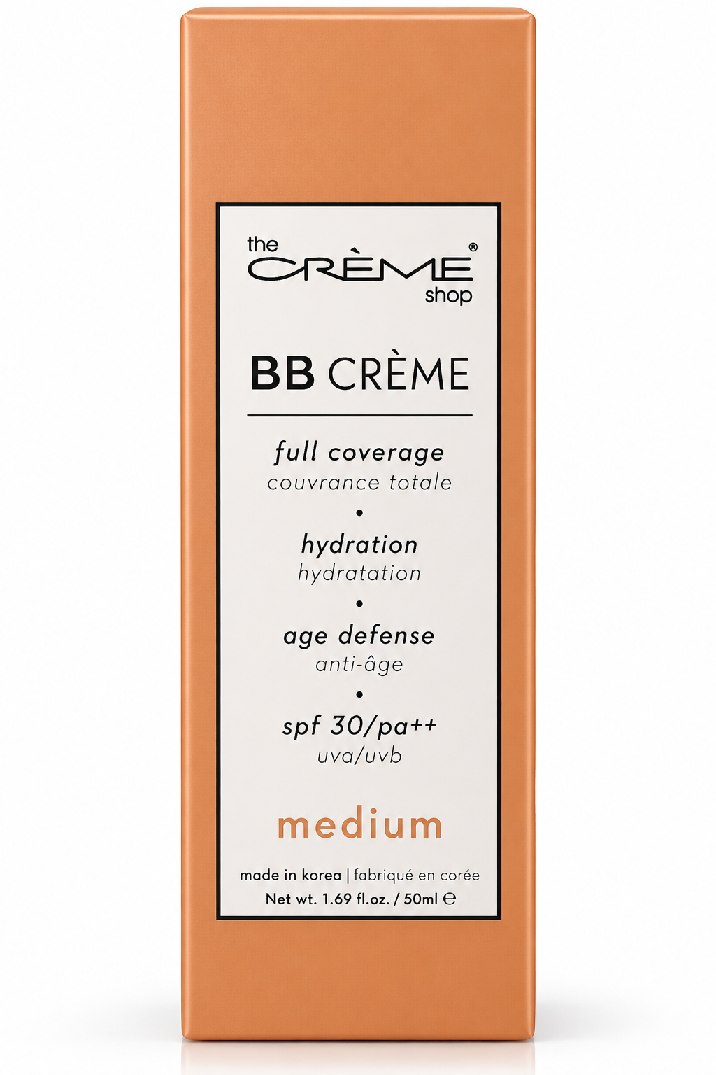 The Crème Shop BB Crème – Medium | Full Coverage + SPF 30