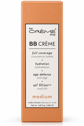 The Crème Shop BB Crème – Medium | Full Coverage + SPF 30