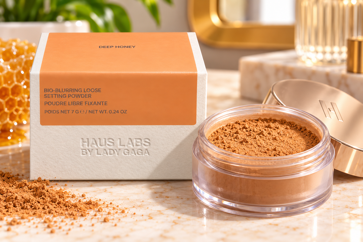 Haus Labs Bio-Blurring Loose Setting Powder – Deep Honey