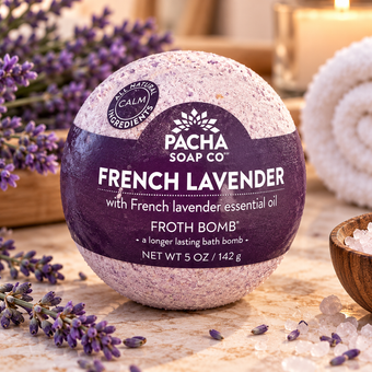 Pacha Soap Co. French Lavender Froth Bomb – 5 oz.