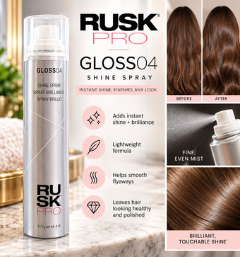 RUSK PRO GLOSS04 Shine Spray