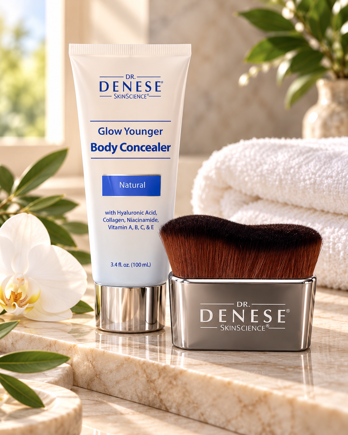 Dr. Denese Glow Younger Body Concealer – Natural with brush