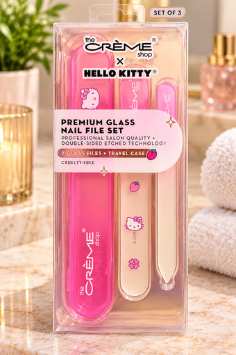 The Crème Shop  Hello Kitty Premium Glass Nail File Set – Set of 3