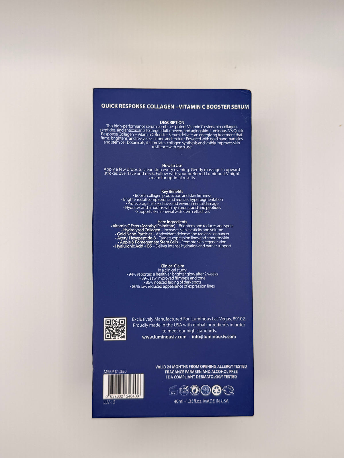 LuminousLV Quick Response Collagen+Vitamin C Booster Serum