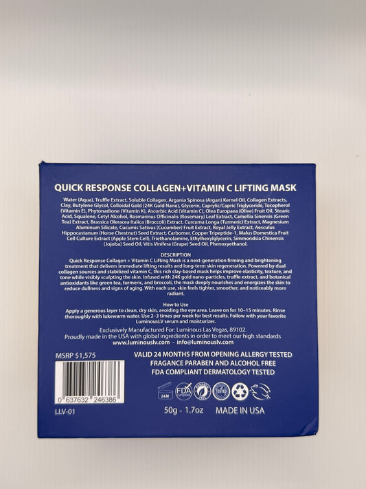 LuminousLV Quick Response Collagen and Vitamin Lifting Mask