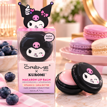 The Crème Shop x Kuromi Macaron Lip Balm – Blueberry Smoothie