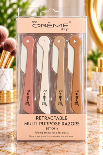 The Crème Shop Retractable Multi-Purpose Razors – Set of 4