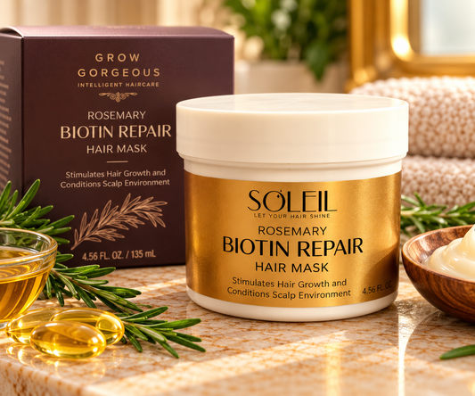 Soleil Rosemary Biotin Repair Hair Mask – 4.56 fl oz / 135 mL