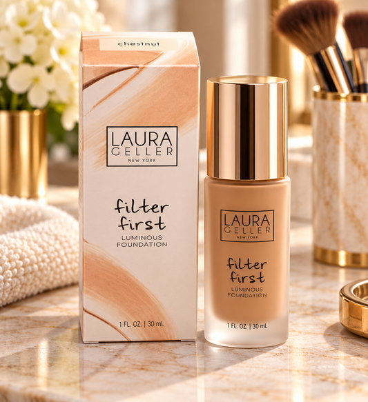 Laura Geller Filter First Luminous Foundation – Chestnut – 1 fl oz / 30 mL