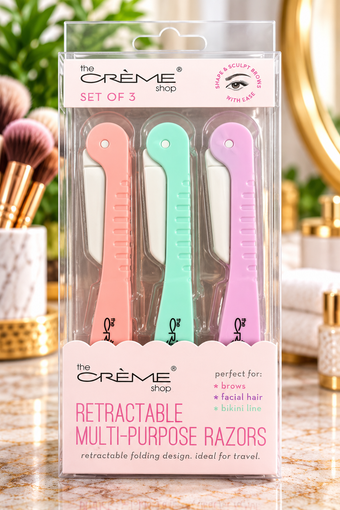 The Crème Shop Retractable Multi-Purpose Razors – Set of 3