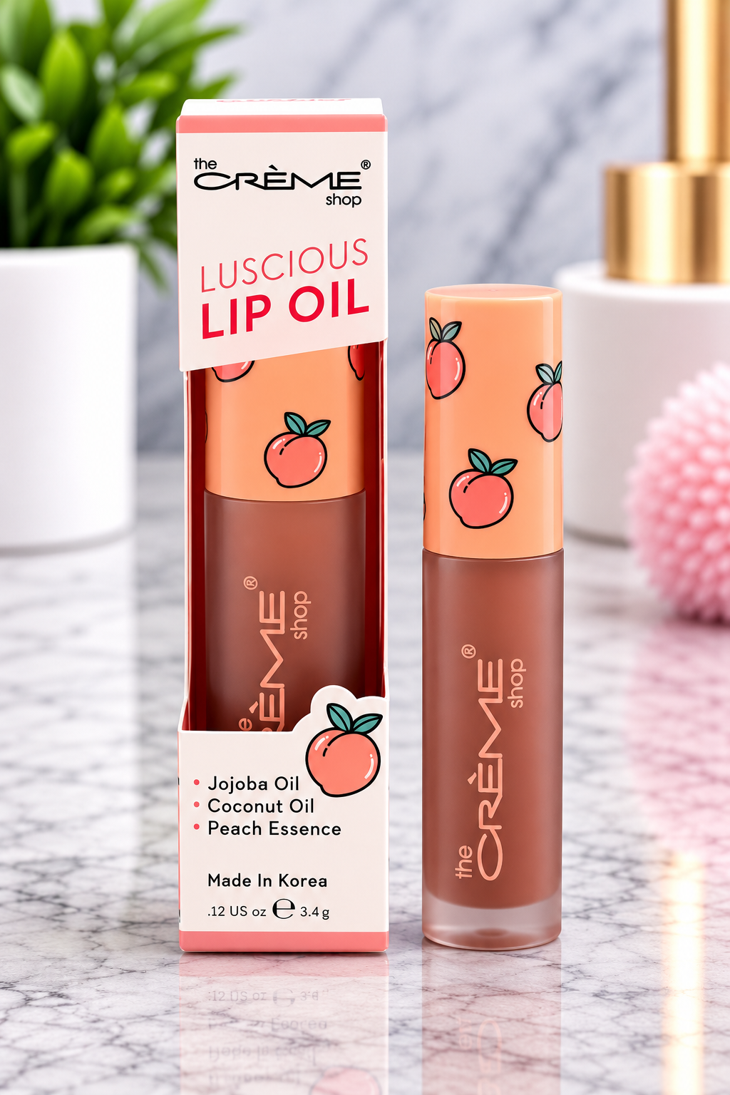 The Crème Shop Luscious Lip Oil – Peach