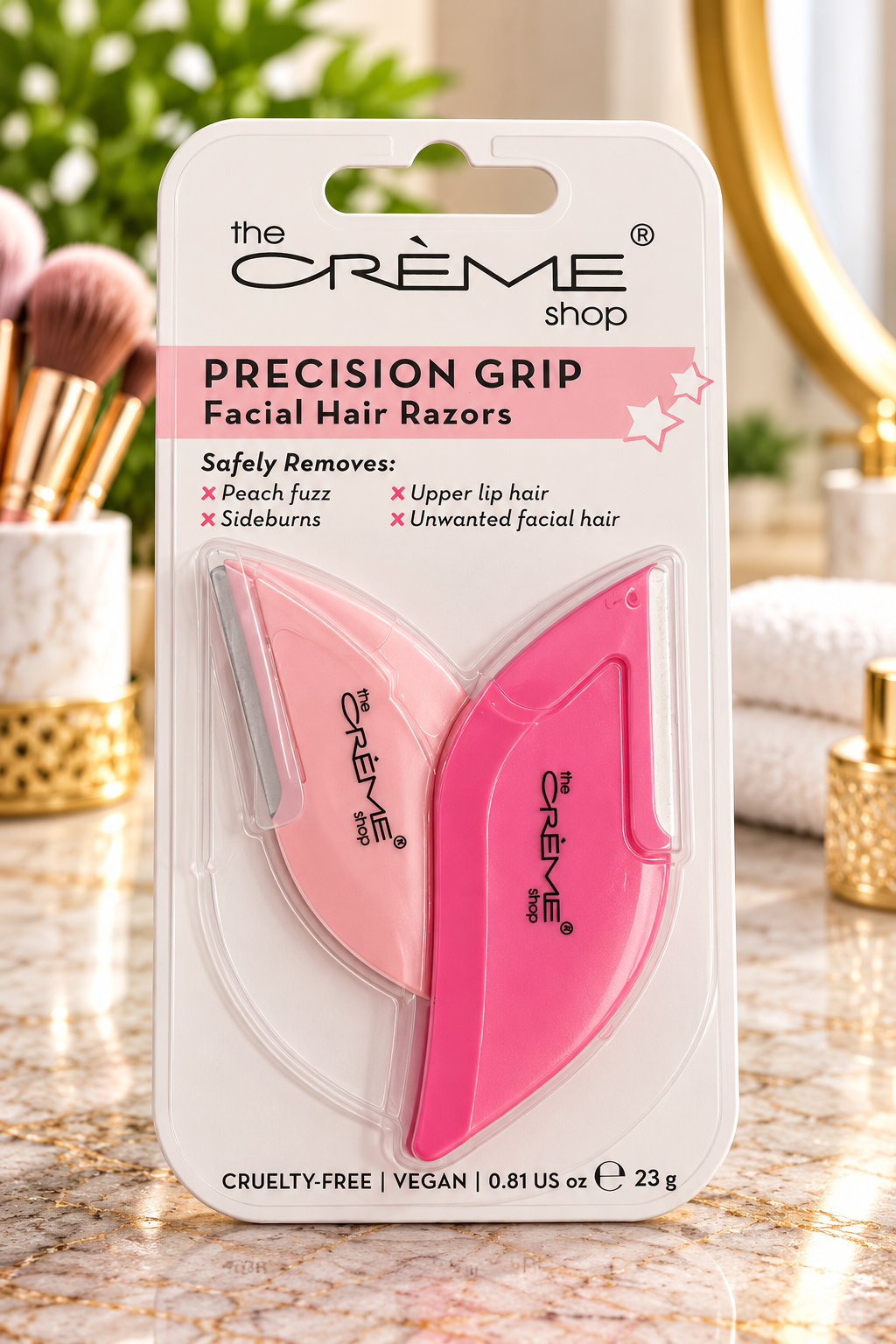 The Crème Shop Precision Grip Facial Hair Razors