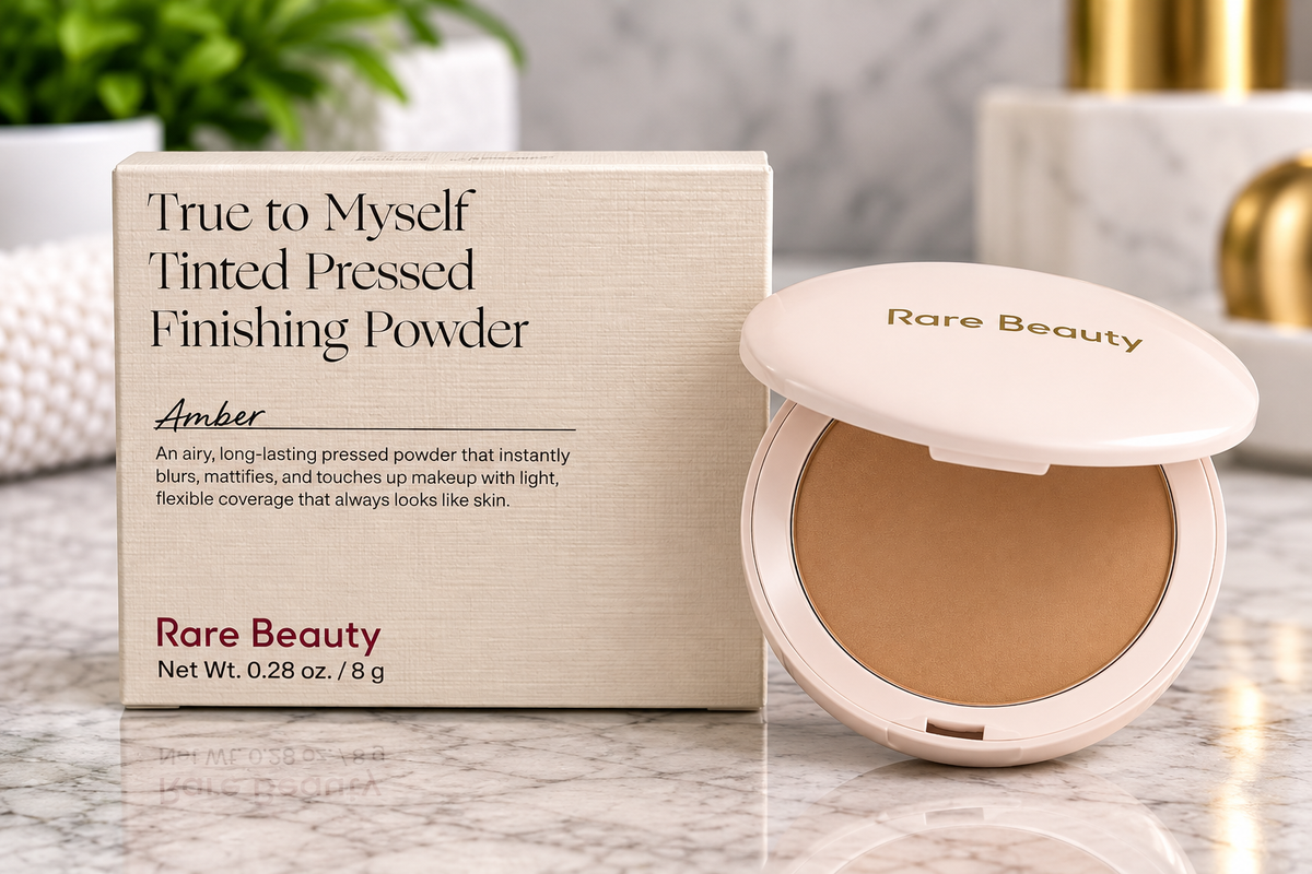 Rare Beauty True to Myself Tinted Pressed Finishing Powder – Amber