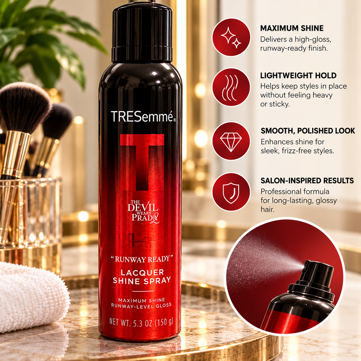TRESemmé Runway Ready Lacquer Shine Spray – 5.3 oz / 150 g