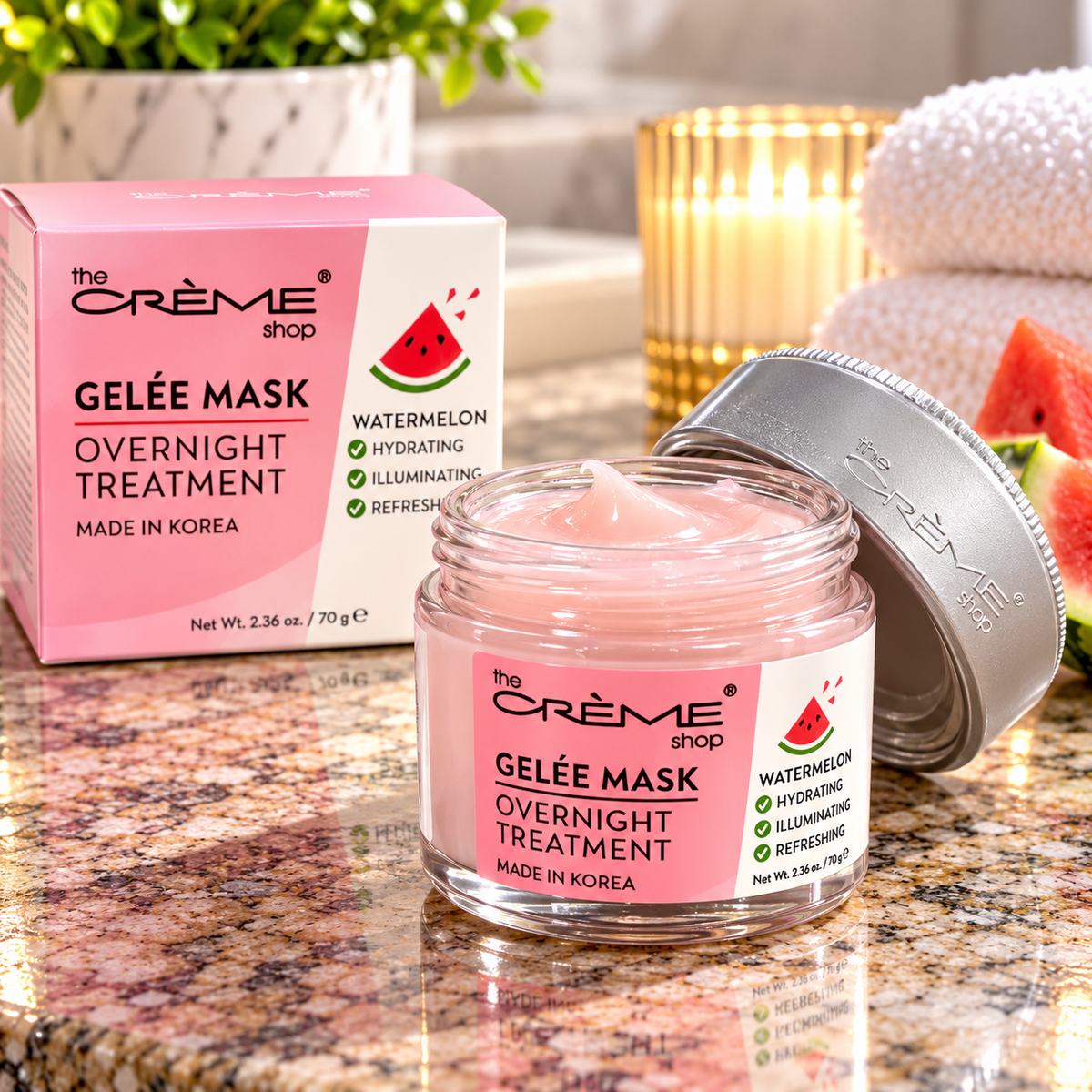 The Crème Shop Watermelon Gelée Mask – Overnight Treatment